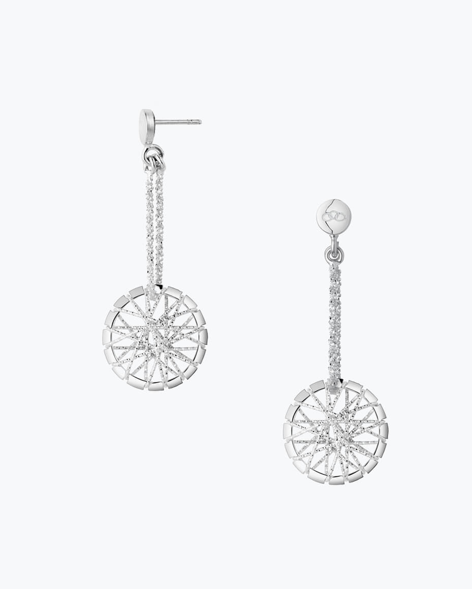 Dream Catcher Sterling Silver Drop Earrings